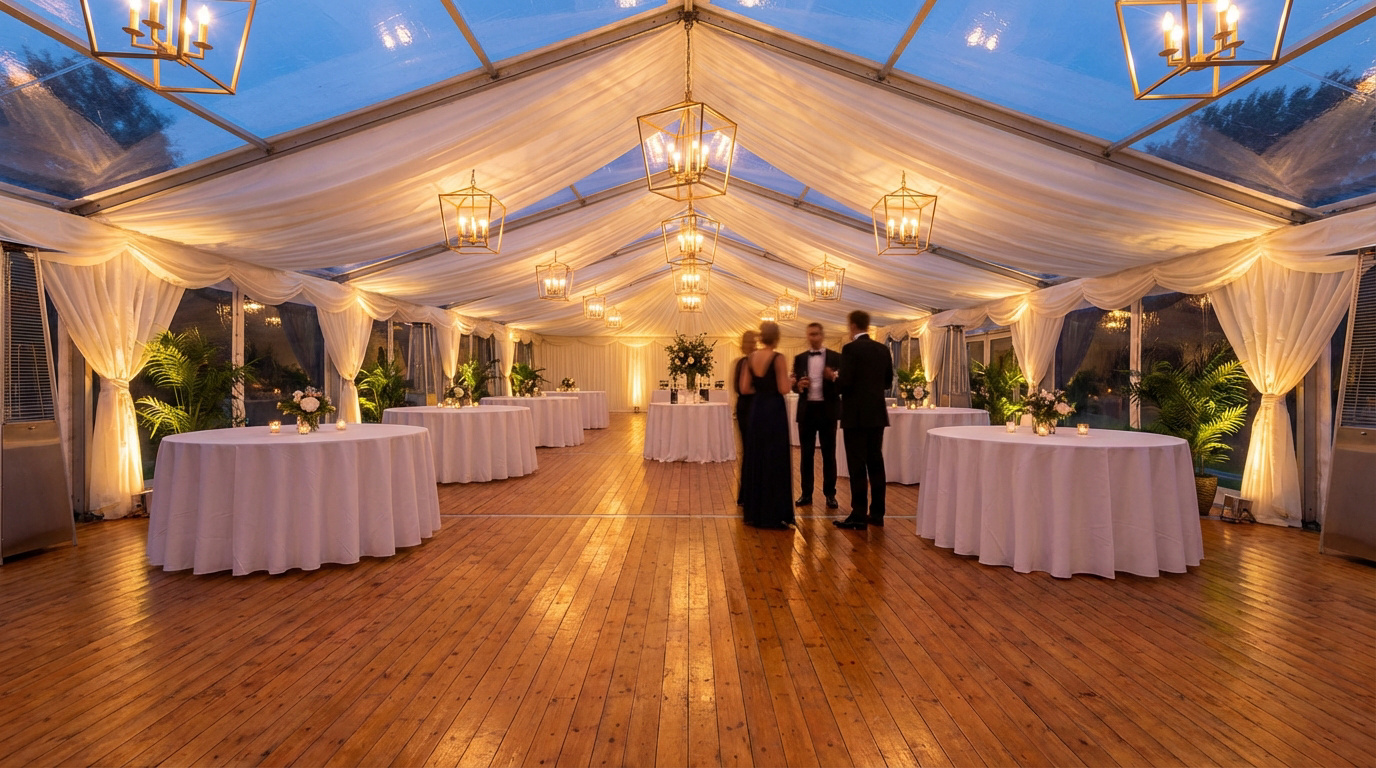 Aménagement sous chapiteau